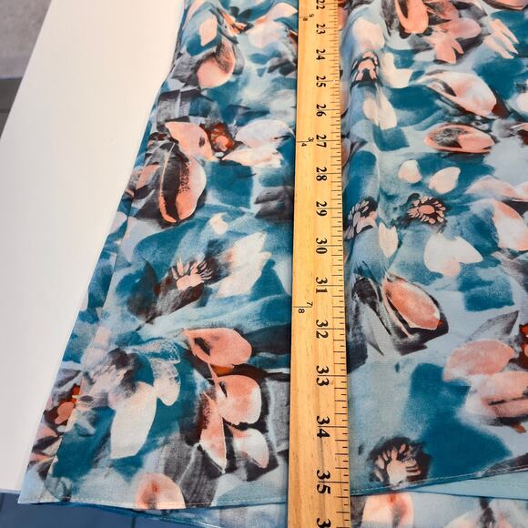 Rebecca Taylor Poolside Blue Aloha Drawstring Abstract Silk Mini Dress Size 4 - Picture 10 of 10